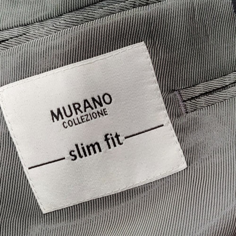 Murano Collezione Wool Slim Fit Blazer Black Size 36R - Picture 9 of 11